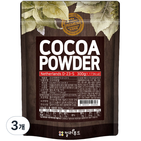 colorfood 코코아 파우더, 1개입, 3개