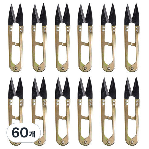 길우작쪽가위 골드쪽가위 기본쪽가위 110mm, 60개, 골드
