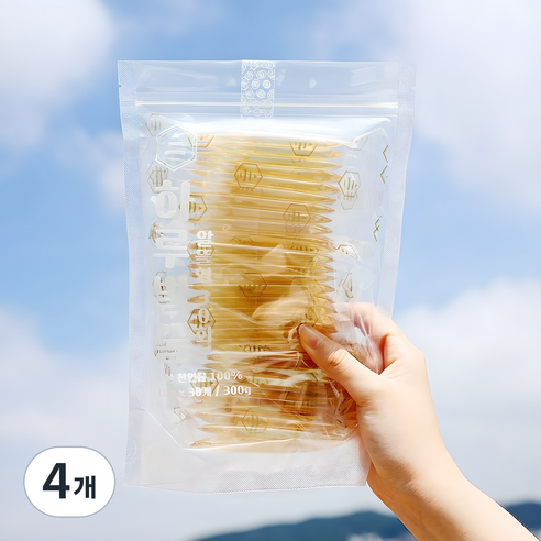 하루벌꿀 알뜰형 1+등급 아카시아꿀 꿀스틱 30회분, 4개, 300g