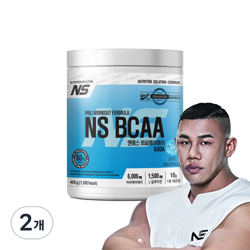 NS BCAA 아미노산 보충제 소다맛, 2개, 400g
