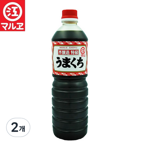 마루에 규슈 단맛 특급 우마구치 일본 양조 간장, 2개, 1L