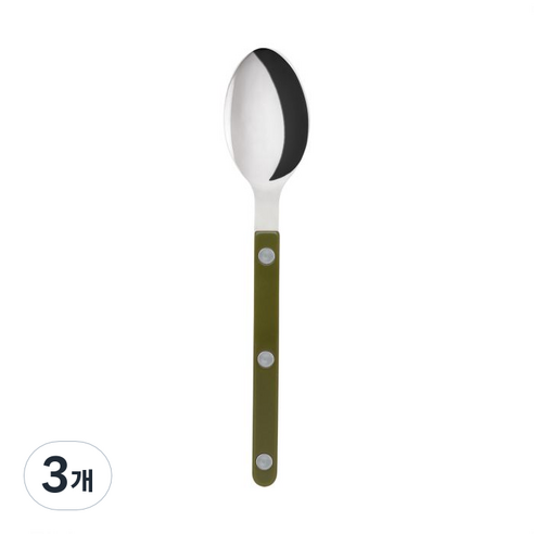 사브르 비스트로 샤이니 식기 커트러리 티스푼, 펀그린, 3개