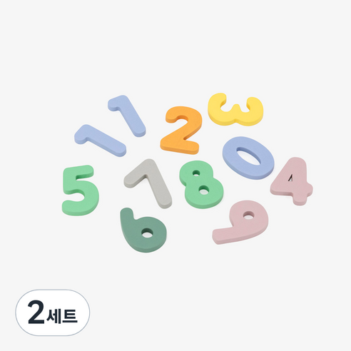 쏠앤샘 파스텔 알파벳 한글 숫자 원목 자석 블럭 유아 아동 어린이 교구, 2세트