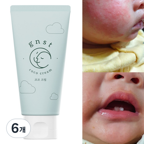 GNST 지엔에스티 코코 크림 침독크림 아기로션 유아로션 신생아, 80ml, 6개