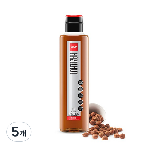 샷 시럽 헤이즐넛 1000ml, 5개