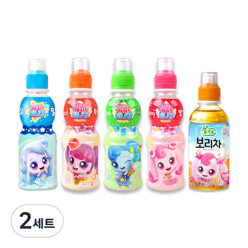 캐치티니핑 페트 음료 5종 밀크맛+사과맛+딸기맛+복숭아맛+보리차, 2세트, 200ml