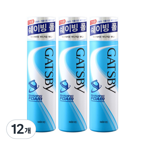 갸스비 쉐이빙 폼, 190g, 12개