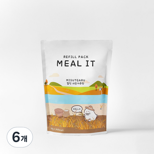 밀잇 식사대용 단백질 쉐이크 미숫가루맛 리필팩, 6개, 500g