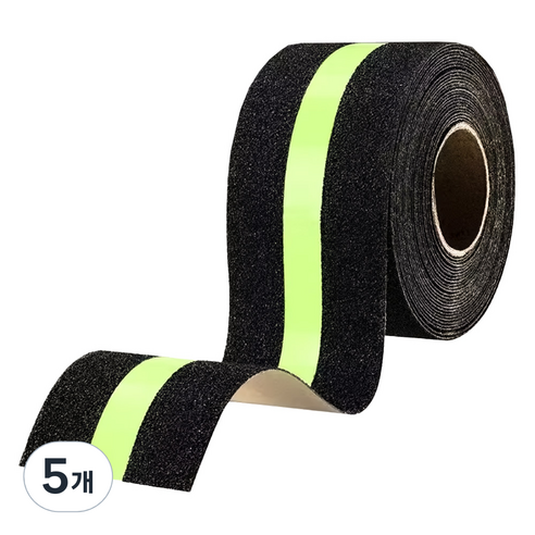 휴크래프트 야광 미끄럼방지 테이프 그린 50mm x 5m 계단 공사장, 5개