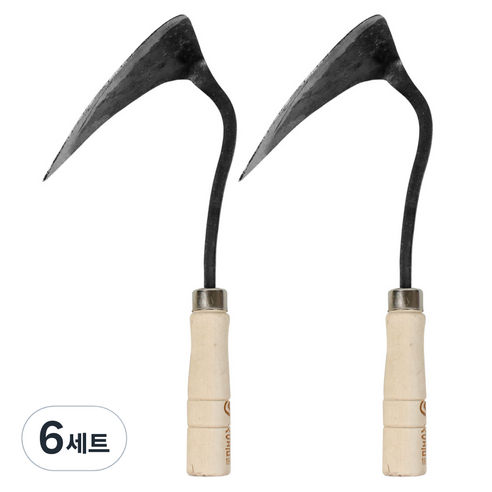 카시안 영주호미 중 (904) KA 원예 조선 만능 텃밭 농기구 분갈이 원예용품, 6세트