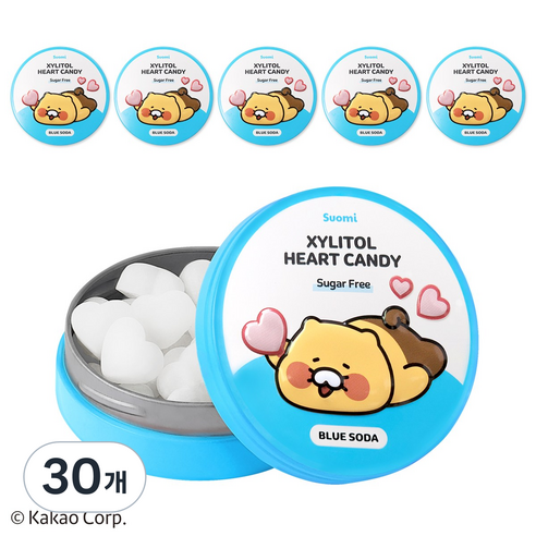 춘식이 자일리톨 사탕 블루소다 수오미 핀란드 무설탕 캔디, 30개, 40g
