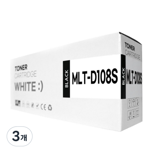 삼성 MLT-D108S 호환 재생 디디토너, 3개, 검정