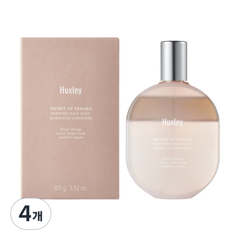 헉슬리 퍼퓸 헤어 미스트, 4개, 100g, 모로칸 가드너