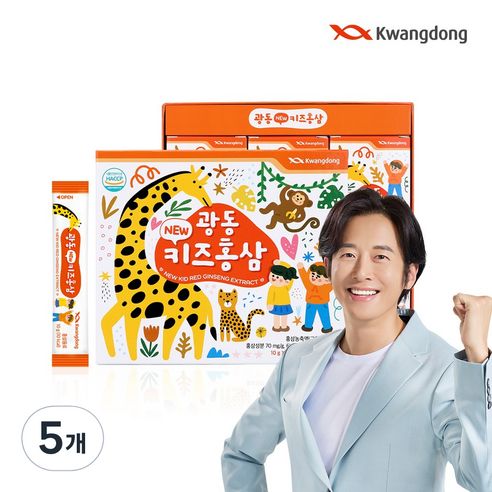 광동 뉴키즈 홍삼스틱 30포 / 어린이 홍삼, 300g, 5개