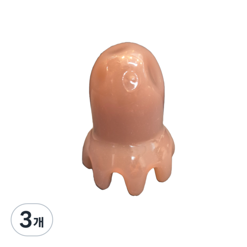 에이스상점 문어발 두피 괄사 마사지기, 갈색, 3개