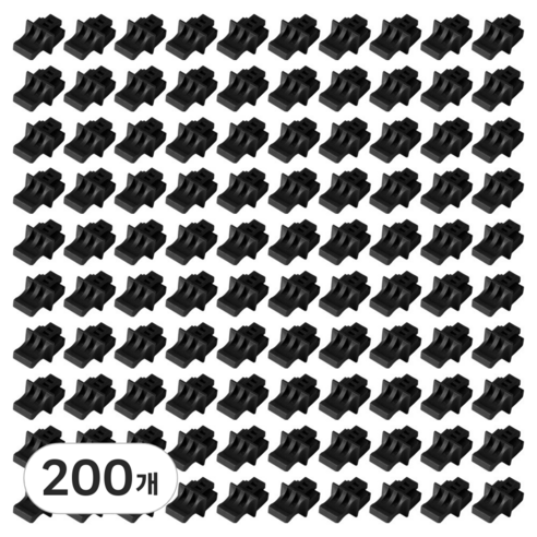 FORT LEE 하이엔드 rj45 먼지마개 FLLAN100BK랜포트 차단, 블랙, 200개