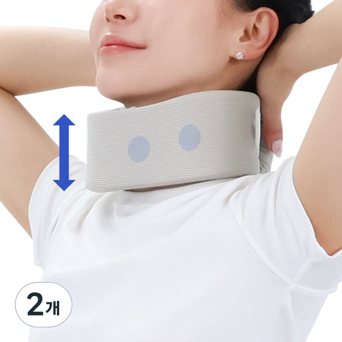 일감생활 프리미엄 인체공학 4D 메모리폼 목보호대, 2개