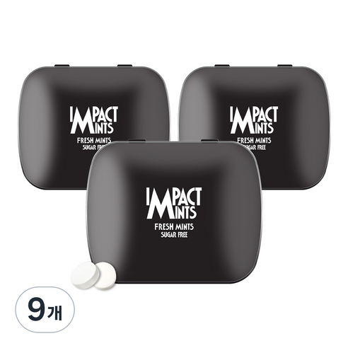 임팩트 민트 캔디 프레쉬 민트 독일 무설탕 사탕, 14g, 9개