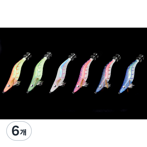 고잉 UV 캐스팅 에기 무늬오징어 갑오징어 한치, #04 올리브 글로우(UV), 2.5호, 6개, 올리브, 9g