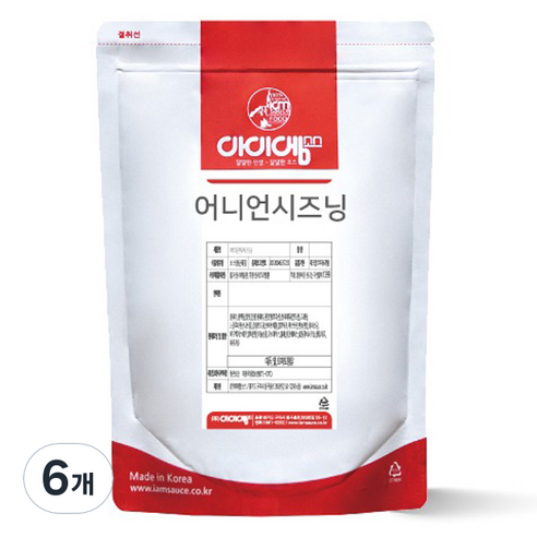 아이엠소스 어니언시즈닝 치킨 감자튀김 마법가루, 500g, 6개