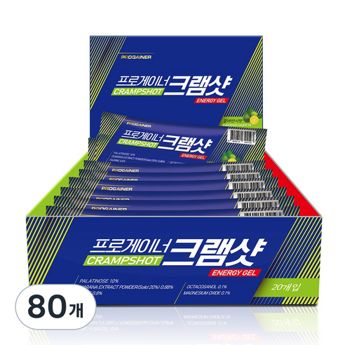 프로게이너 크램샷 깔라만시맛 근육경련 쥐예방 에너지젤 러닝 자전거 라이딩 마라톤 등산 파워젤 그란폰도, 80개, 35g