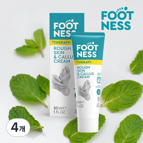 풋네스 풋 테라피 굳은살 케어 크림, 4개, 30ml, 1개입