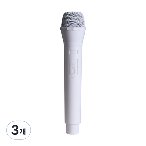 코스프레 파티 소품용 마이크, 3개, 화이트색상