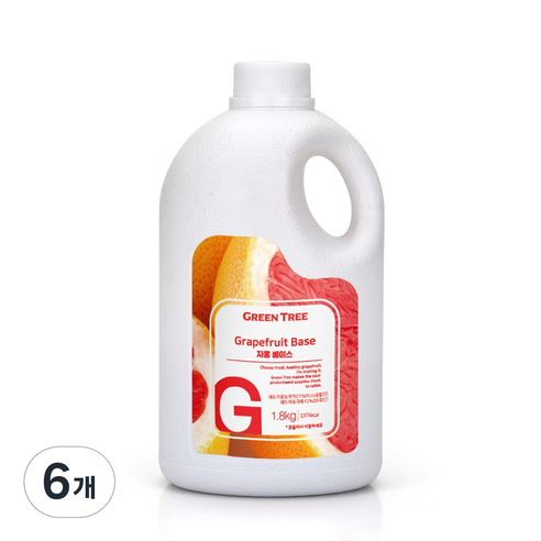 그린트리 자몽 에이드 베이스 1.8kg, 6개