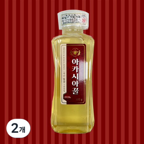 천연 아카시아 꿀, 500g, 2개