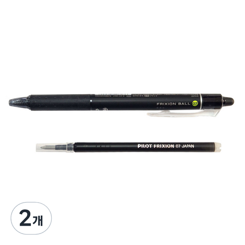 PILOT 일제 열펜 + 리필심세트 열볼펜 아이롱펜 다리미펜 (볼펜 타입) 3종, 2개, 0.7mm열펜(블랙+블랙리필)