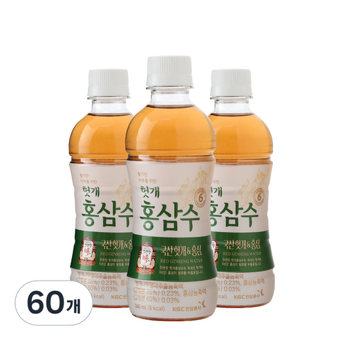 정관장 헛개홍삼수, 340ml, 60개