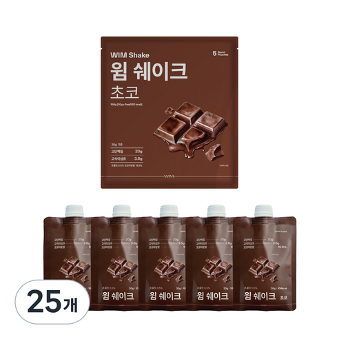 윔다이어트 윔쉐이크 초코, 25개, 30g