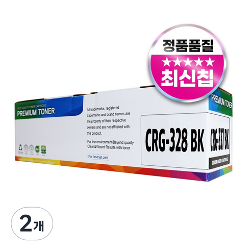 캐논 CRG-328 호환토너, 2개, 블랙