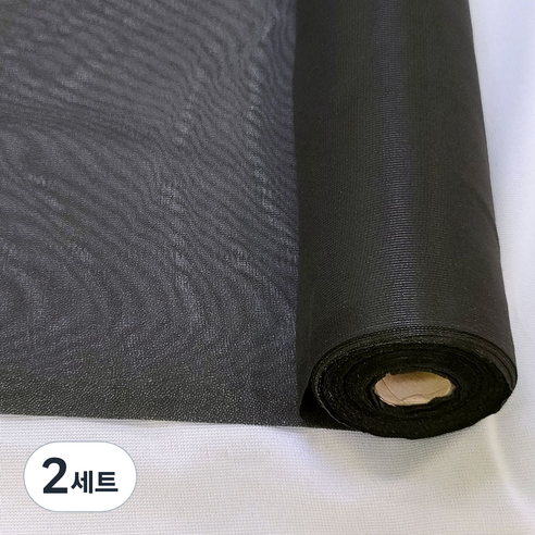 일반심지 접착심지 보통심지, 블랙(110 x 450cm/5yard), 2개