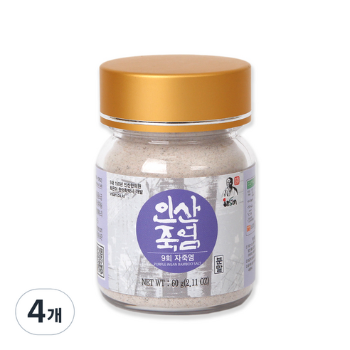 인산죽염 인산죽염(주) 인산 9회자죽염 분말, 4개, 60g