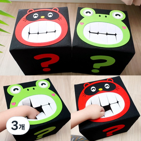 이지펠트 궁금이상자 DIY 20cm게싱박스, 개구리, 3개, 동물