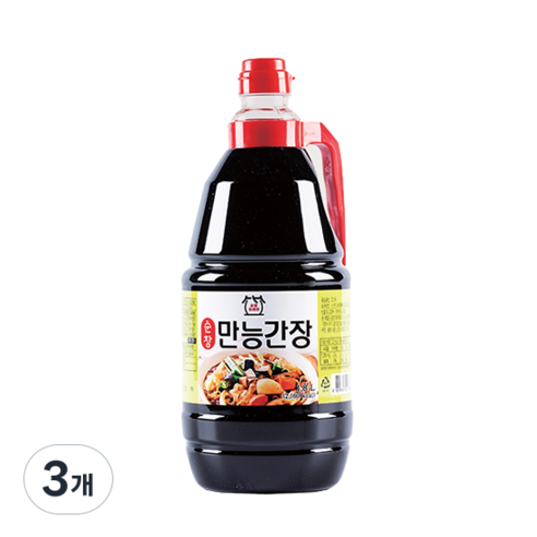 아주존 순창우리식품 업소용 요리용 만능간장, 3개, 1.8L