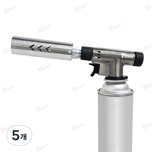 Tspeed 가스토치 캠핑 숯불 장작 모닥불, 5개, ST-2412(그레이)