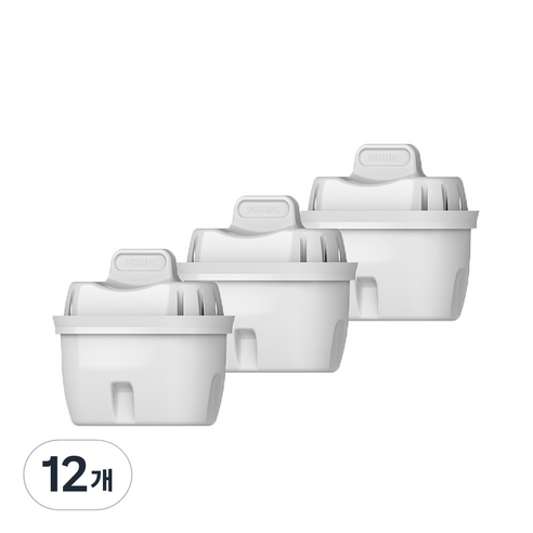 필립스 정수기 Micro X-Clean 간이정수기 복합필터, 필립스 간이정수기 복합필터 AWP211, 12개