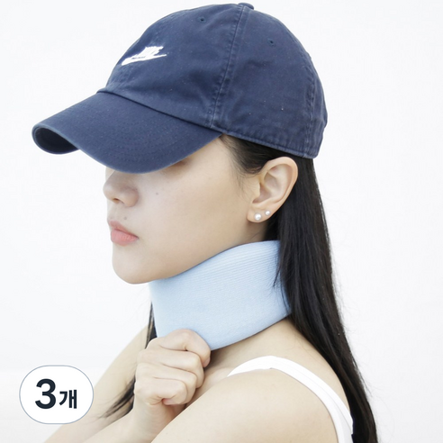 의사책 BN-011 목부목 보호대 소프트칼라 1등급신고 의료기기, 3개, 블루