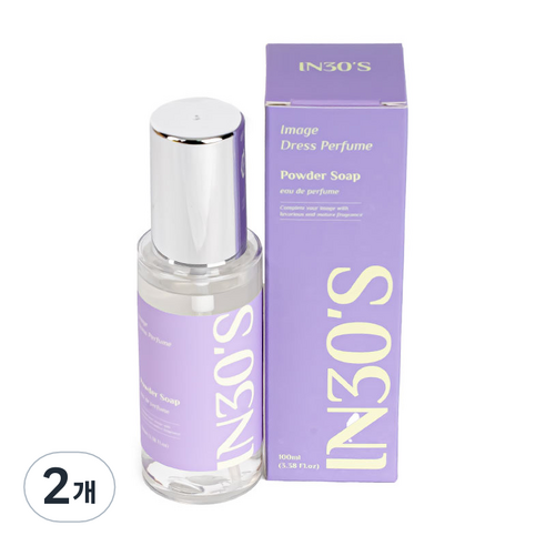 인써티 오 드 퍼퓸 섬유 향수 지속력좋은 남자 여자 멀티퍼퓸, 12.파우더솝, 100ml, 2개