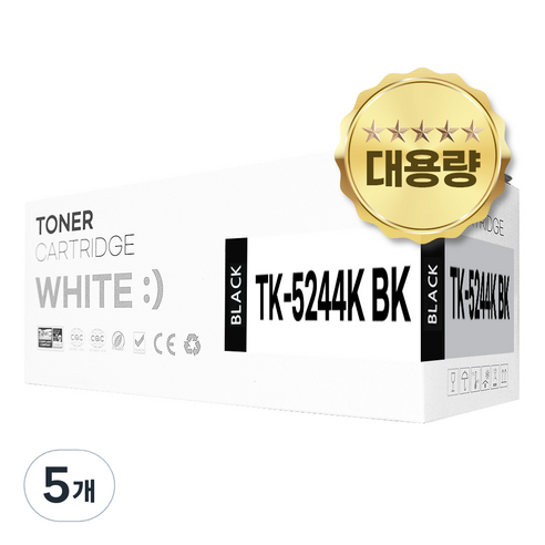 교세라 TK-5244 호환 토너, 5개, 검정