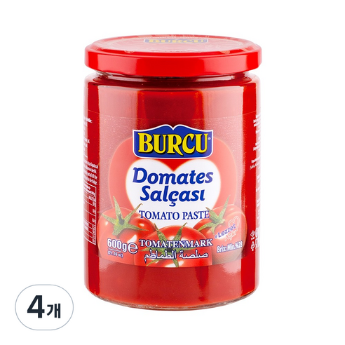 브루저 토마토 페이스트, 4개, 600g