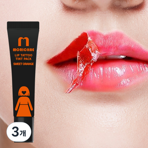 모리채 립타투 틴트 팩 색상 × 수량, 스위트오렌지 × 3개 섬네일