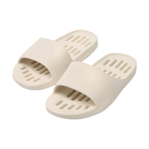 샤바스 플랫 물빠짐 욕실화, 화이트, 1개