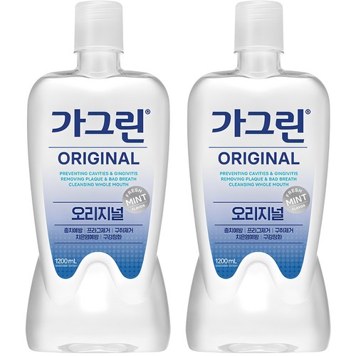 가그린 오리지널 구강청결제, 1.2L, 2개