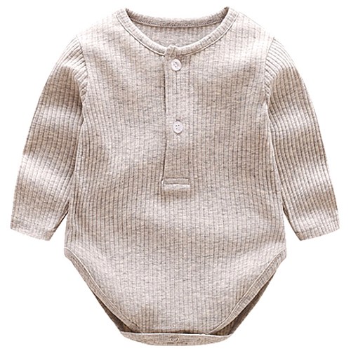 맘스케어 유아용 골지 투버튼 긴팔 바디수트