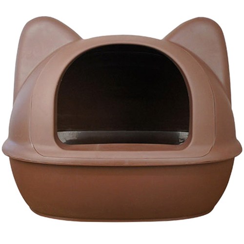 아이캣 고양이모양 점보 화장실 + 모래주걱, 매트 브라운, 58 x 41 x 47 cm, 1개