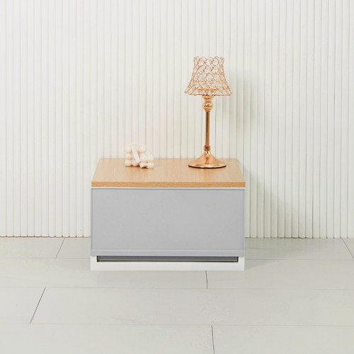 샤바스 컬러스토리 우드상판 1단 서랍장 400, 그레이, 1개