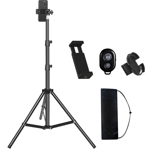 디지지 볼헤드 삼각대 스탠드 블랙 스마트폰홀더 + 파우치 + 리모컨 세트, 스탠드(D21-0811), 1개